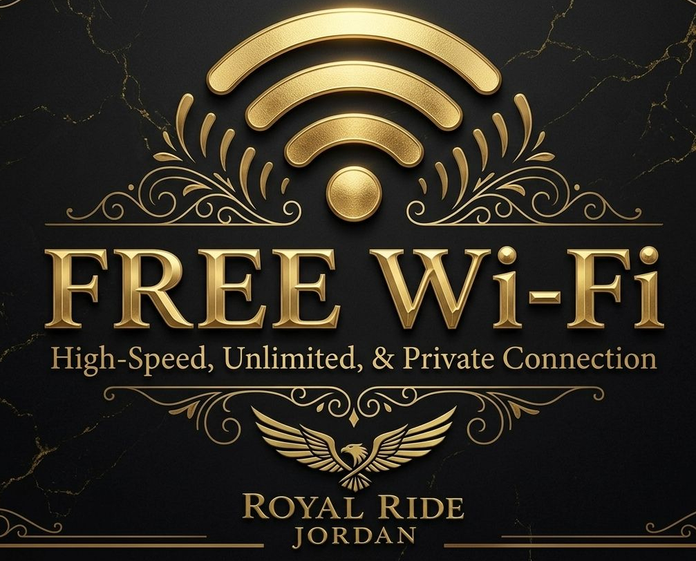 ‏Free Wi-Fi in Luxury Cars Jordan - Royal   خدمة واي فاي مجانية في السيارات السياحية - الأردن Ride